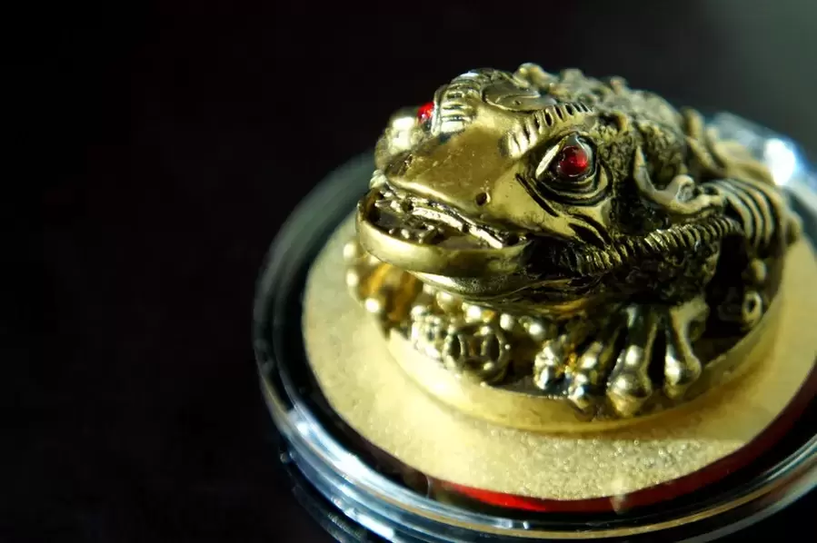 Lucky amulet - three-legged toad